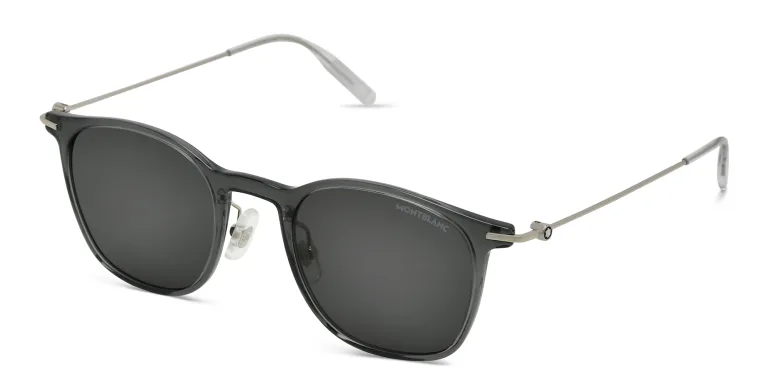 Shop MONTBLANC Panthos Sunglasses in Silver online.