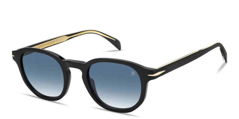 Shop DAVID BECKHAM Talisman Round Sunglasses in Black online.