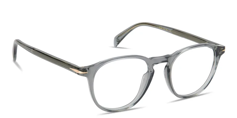 Shop DAVID BECKHAM Talisman Panthos Eyeglasses in Grey online.