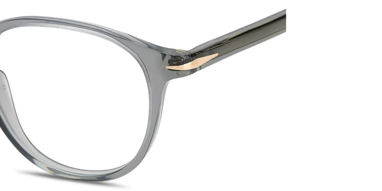 Shop DAVID BECKHAM Talisman Panthos Eyeglasses in Grey online.