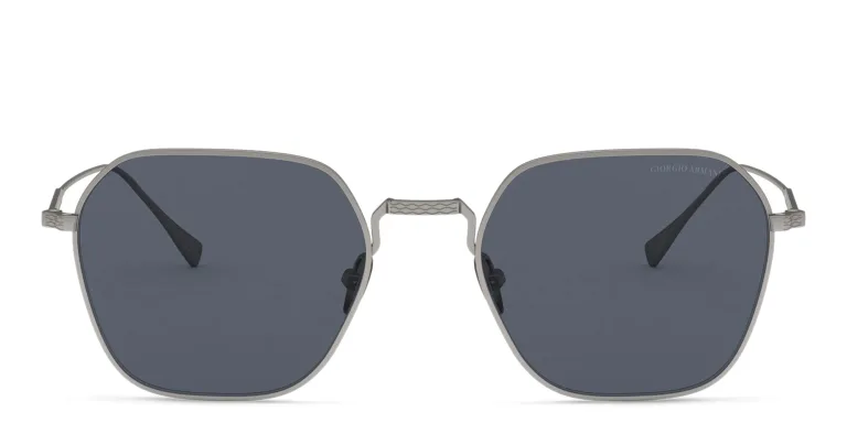 Shop GIORGIO ARMANI Square Sunglasses in Gunmetal online.