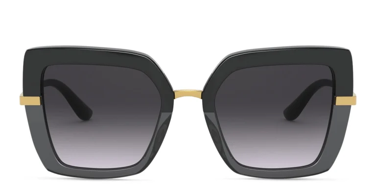 Shop Dolce & Gabbana Square Sunglasses in Black online.