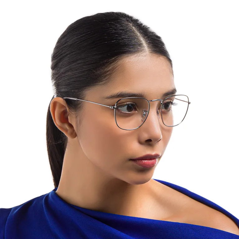 Shop Ray-Ban Frank Unisex Square Eyeglasses in Gunmetal online.