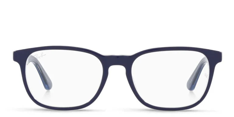 Shop Ray-Ban Junior Kids Square Eyeglasses in Blue online.