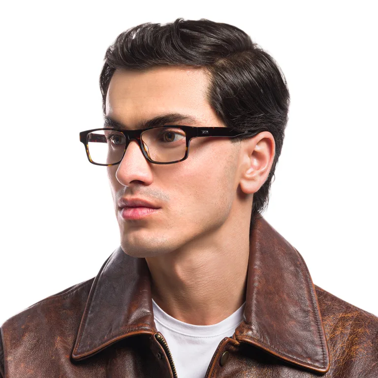 Shop EYE'M Rectangle Eyeglasses in Havana online.