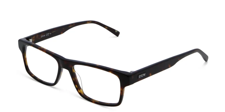 Shop EYE'M Rectangle Eyeglasses in Havana online.