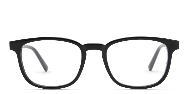 Shop EYE'M Square Eyeglasses in Black online.
