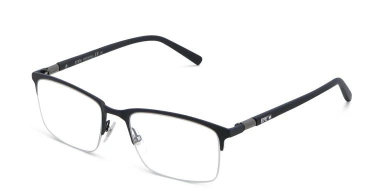 Shop EYE'M Half Rim Rectangle Eyeglasses in Gunmetal online.