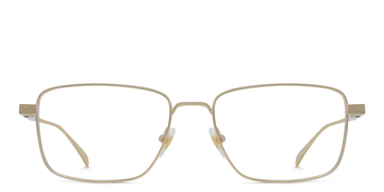 Shop EYE'M Rectangle Eyeglasses in Gold online.