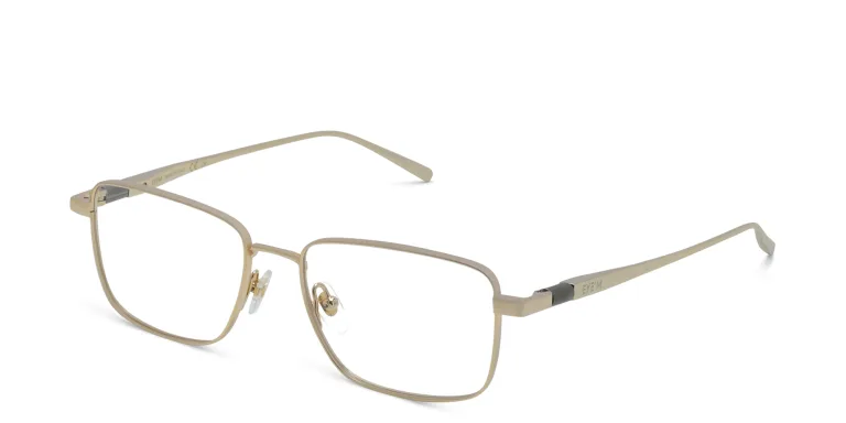 Shop EYE'M Rectangle Eyeglasses in Gold online.