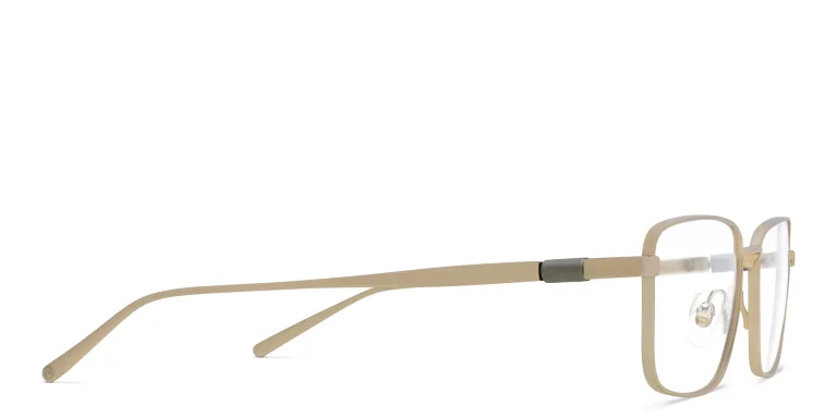 Shop EYE'M Rectangle Eyeglasses in Gold online.