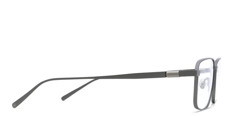Shop EYE'M Rectangle Eyeglasses in Gunmetal online.