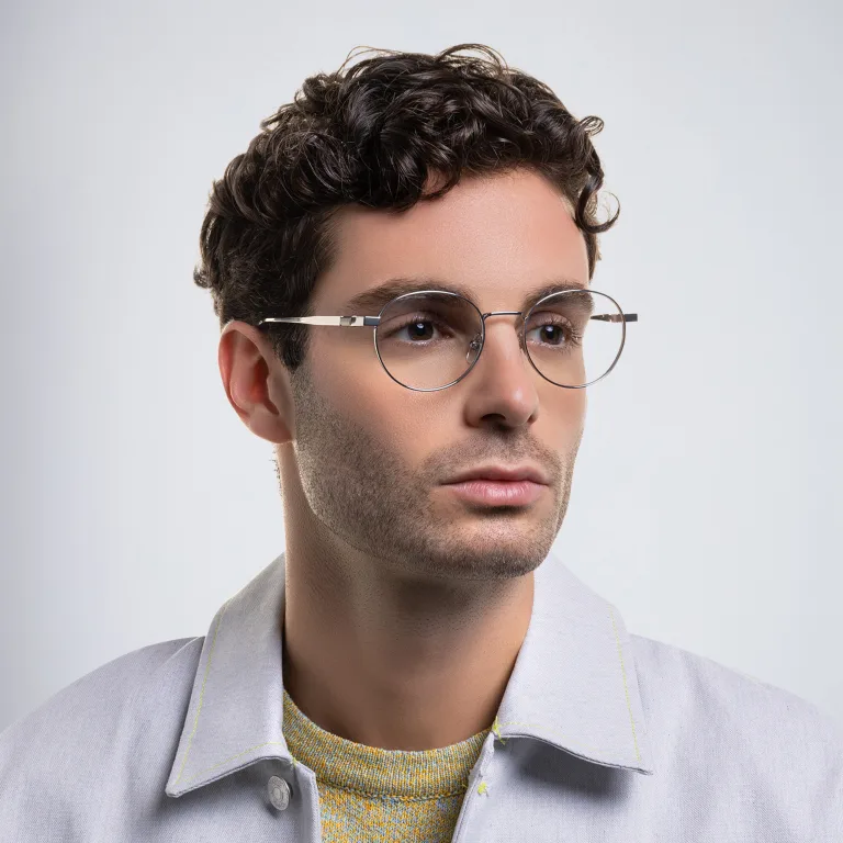 Shop EYE'M Round Eyeglasses in Silver online.