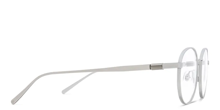 Shop EYE'M Round Eyeglasses in Silver online.