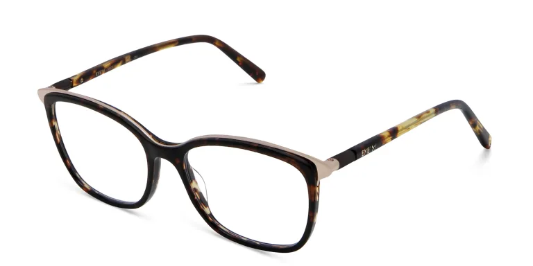 Shop EYE'M Square Eyeglasses in Havana online.