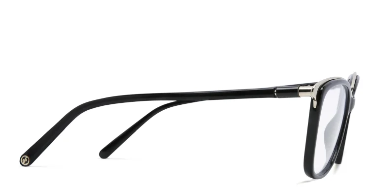 Shop EYE'M Square Eyeglasses in Black online.