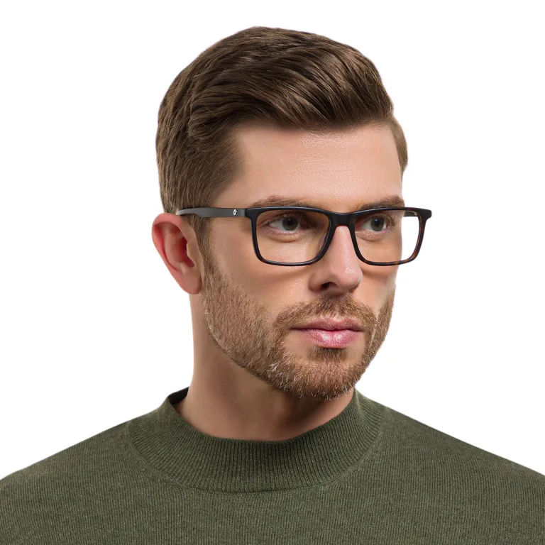 Shop EYE'M Rectangle Eyeglasses in Havana online.