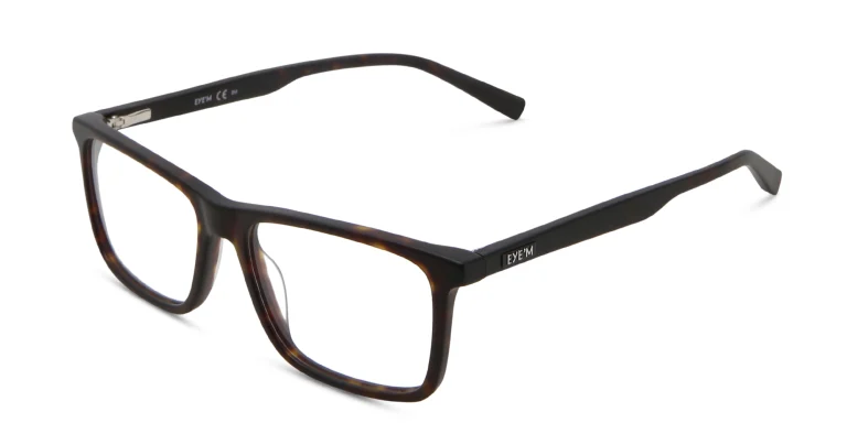 Shop EYE'M Rectangle Eyeglasses in Havana online.