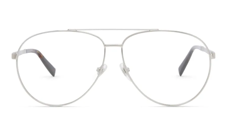 Shop EYE'M Wide Aviator Eyeglasses in Silver online.