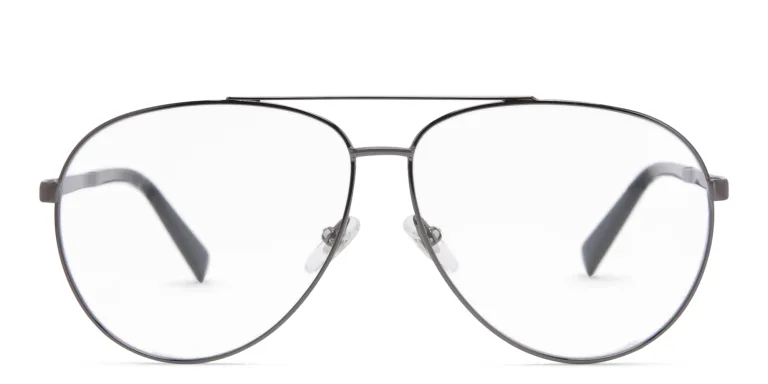 Shop EYE'M Wide Aviator Eyeglasses in Gunmetal online.