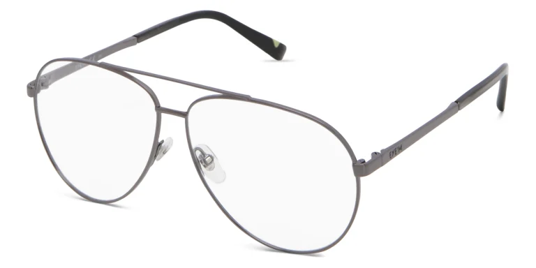 Shop EYE'M Wide Aviator Eyeglasses in Gunmetal online.