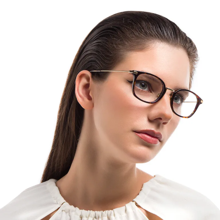 Shop EYE'M Unisex Round Eyeglasses in Havana online.