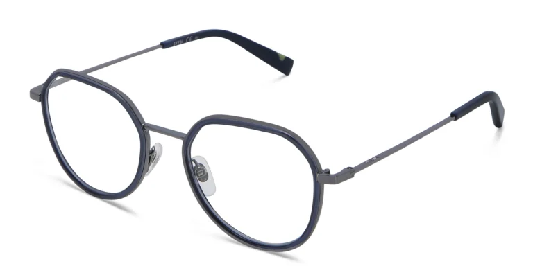 Shop EYE'M Unisex Round Eyeglasses in Blue online.