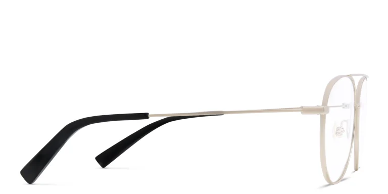 Shop EYE'M Unisex Wide Aviator Eyeglasses in Gold online.