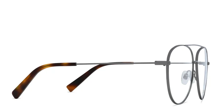 Shop EYE'M Unisex Wide Aviator Eyeglasses in Grey online.