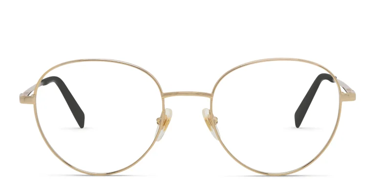 Shop EYE'M Unisex Round Eyeglasses in Gold online.