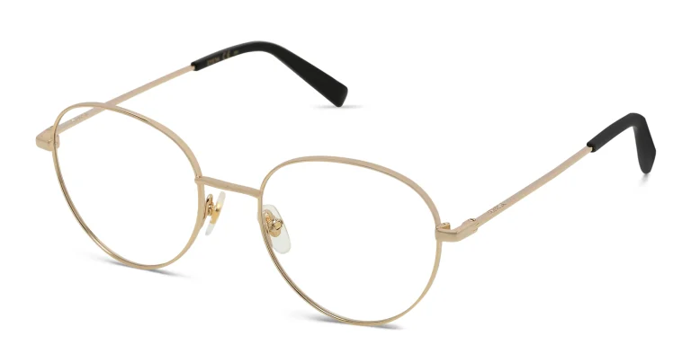 Shop EYE'M Unisex Round Eyeglasses in Gold online.