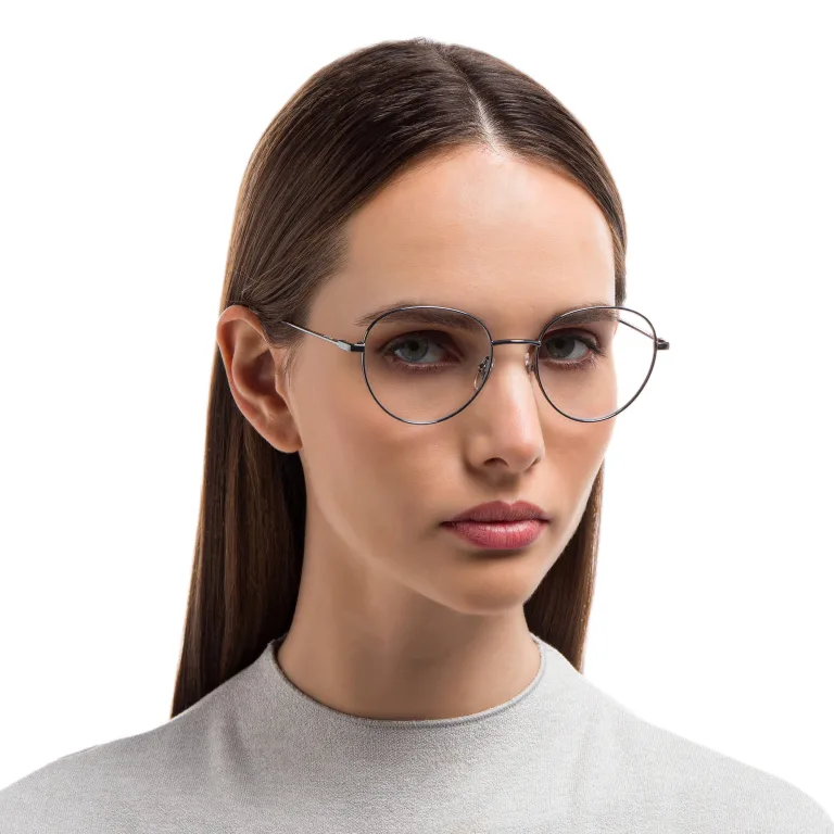 Shop EYE'M Unisex Round Eyeglasses in Gunmetal online.