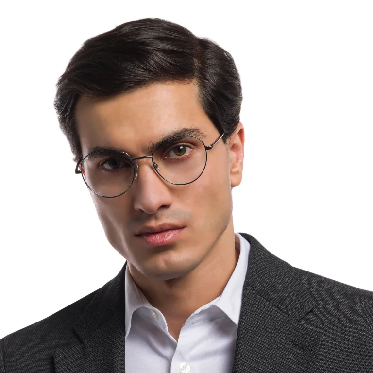 Shop EYE'M Unisex Round Eyeglasses in Gunmetal online.