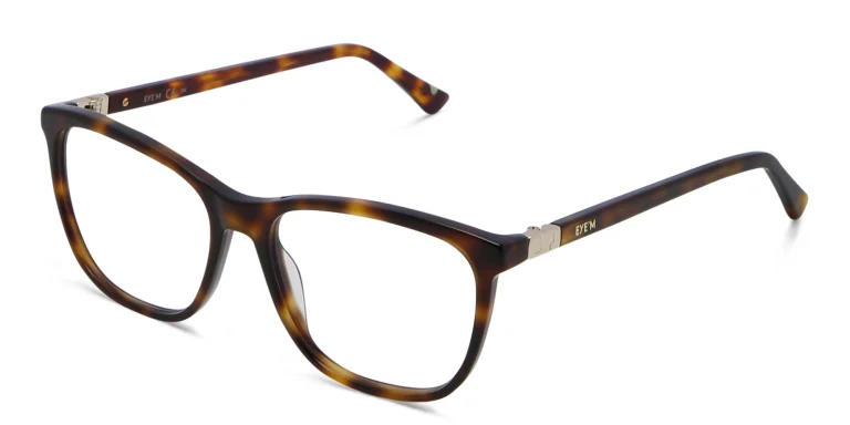 Shop EYE'M Square Eyeglasses in Havana online.