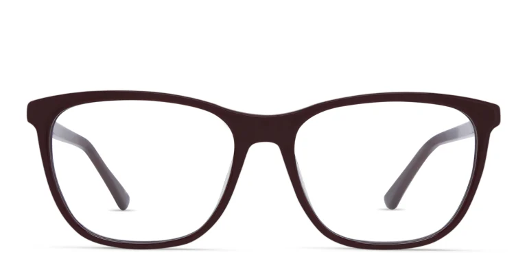 Shop EYE'M Square Eyeglasses in Burgundy online.