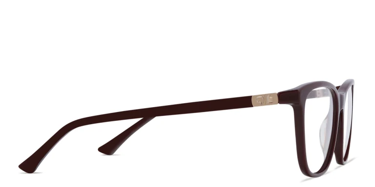 Shop EYE'M Square Eyeglasses in Burgundy online.