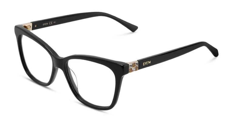 Shop EYE'M Cat Eye Eyeglasses in Black online.