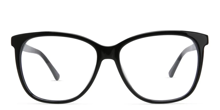 Shop EYE'M Square Eyeglasses in Black online.