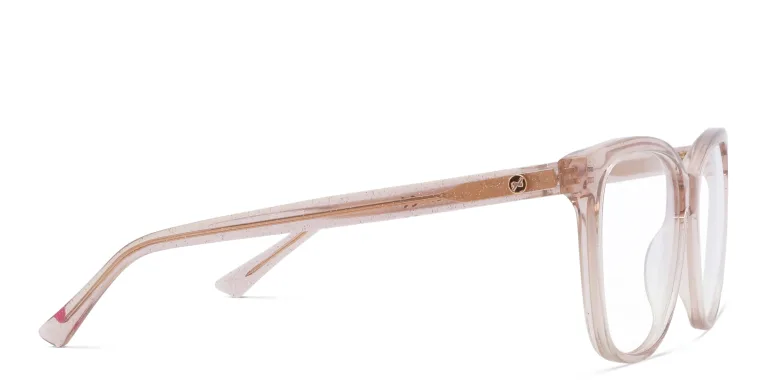Shop EYE'M Square Eyeglasses in Nude online.