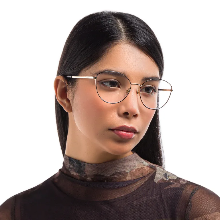 Shop EYE'M Wide Cat Eye Eyeglasses in Black online.