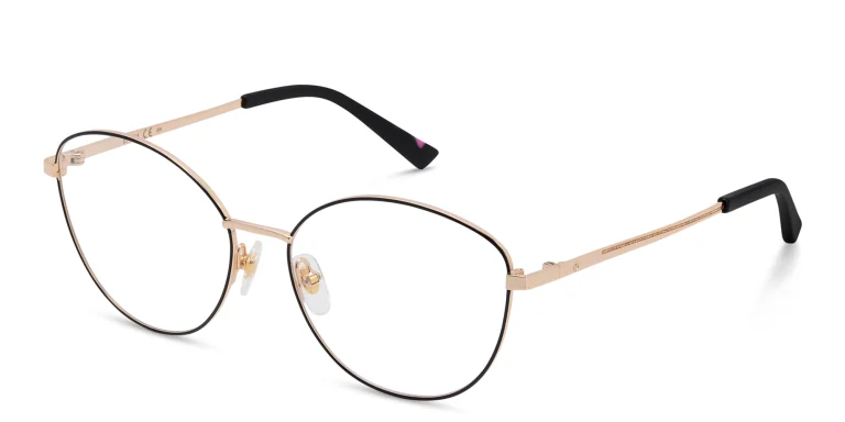Shop EYE'M Wide Cat Eye Eyeglasses in Black online.