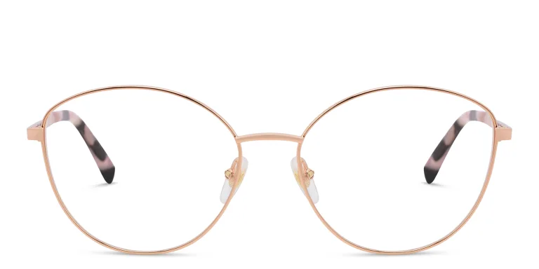 Shop EYE'M Wide Cat Eye Eyeglasses in Gold online.