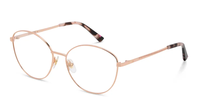 Shop EYE'M Wide Cat Eye Eyeglasses in Gold online.