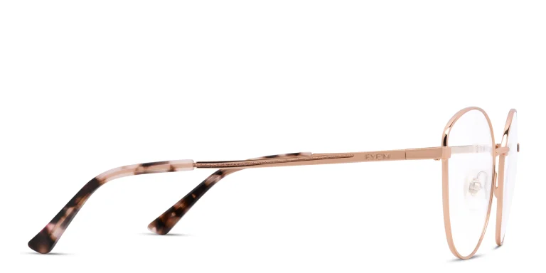Shop EYE'M Wide Cat Eye Eyeglasses in Gold online.