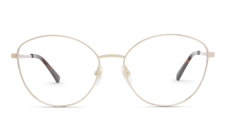 Shop EYE'M Wide Cat Eye Eyeglasses in Gold online.