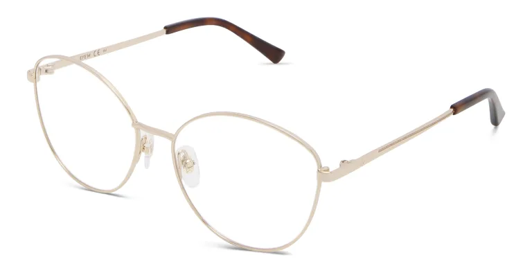 Shop EYE'M Wide Cat Eye Eyeglasses in Gold online.