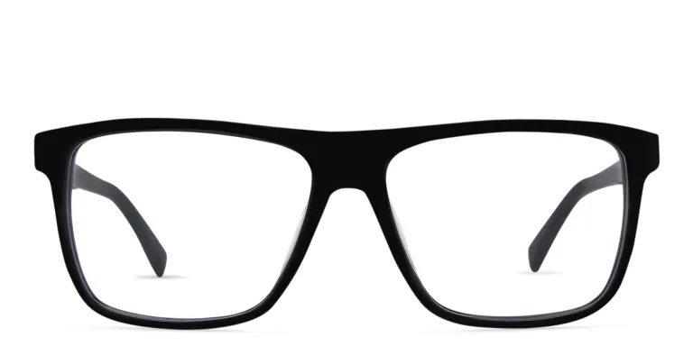 Shop EYE'M Square Eyeglasses in Black online.