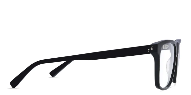 Shop EYE'M Square Eyeglasses in Black online.