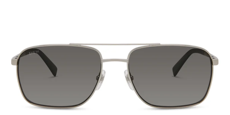 Shop EYE'M Square Sunglasses in Silver online.