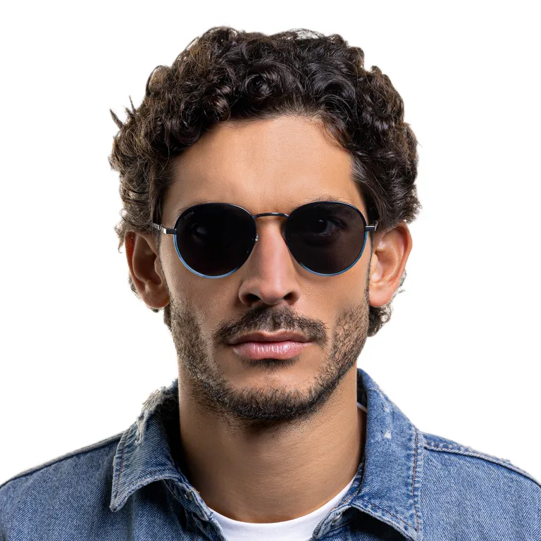 Shop EYE'M Round Sunglasses in Gunmetal online.